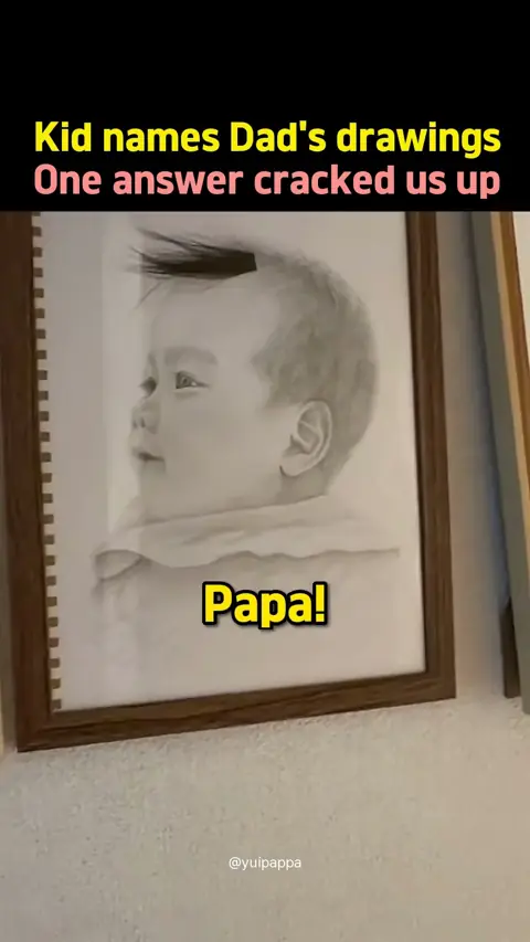 Kid names Dad's drawings… one answer cracked us up #shorts