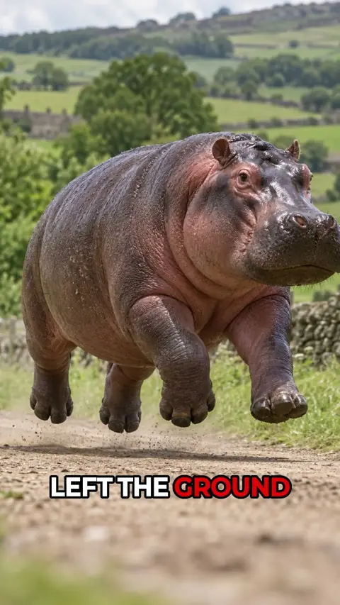 Why Hippos Actually Go Airborne When They Run Fast #Shorts #Hippo #Science