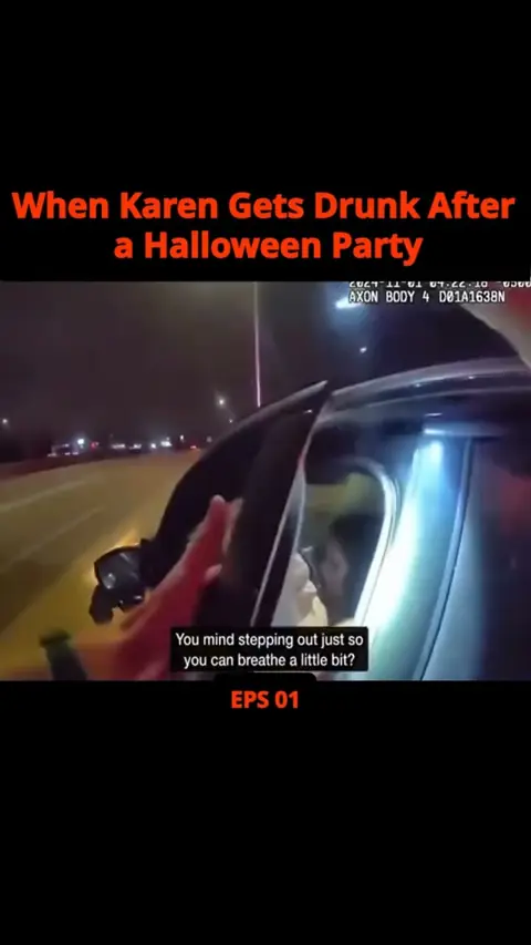 She's so excited when meet the police after crash