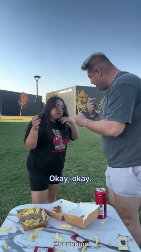 Ran for her FRIES, she had OTHER plans 😳 #shorts #couple #prank