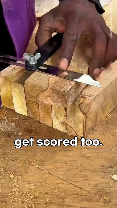 Why He Drills Holes in Rough Wooden Poles?